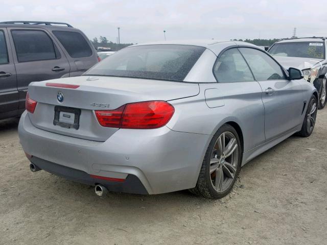 WBA3T3C56EP736613 - 2014 BMW 435 I SILVER photo 4