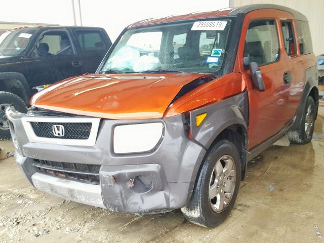 5J6YH28513L043993 - 2003 HONDA ELEMENT EX ORANGE photo 2