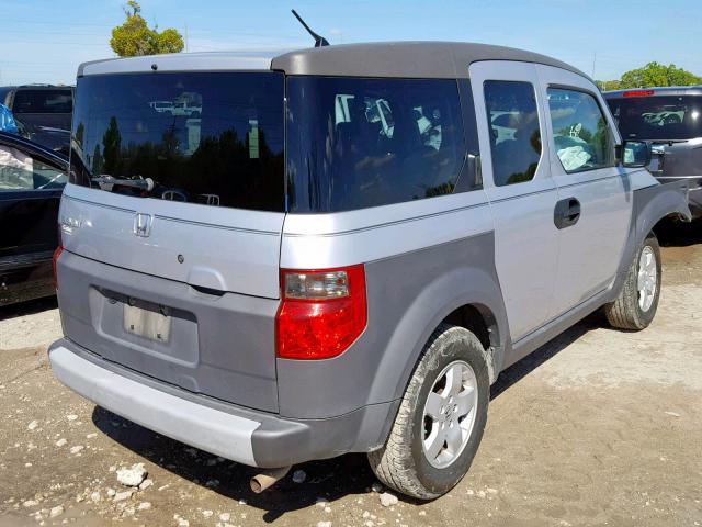 5J6YH18534L006701 - 2004 HONDA ELEMENT EX SILVER photo 4