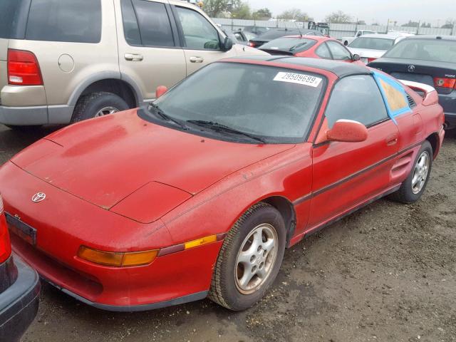 JT2SW22N4M0006104 - 1991 TOYOTA MR2 SPORT RED photo 2