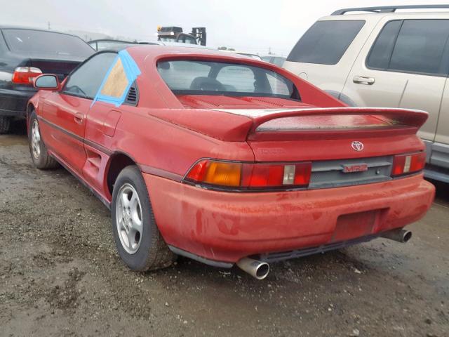 JT2SW22N4M0006104 - 1991 TOYOTA MR2 SPORT RED photo 3