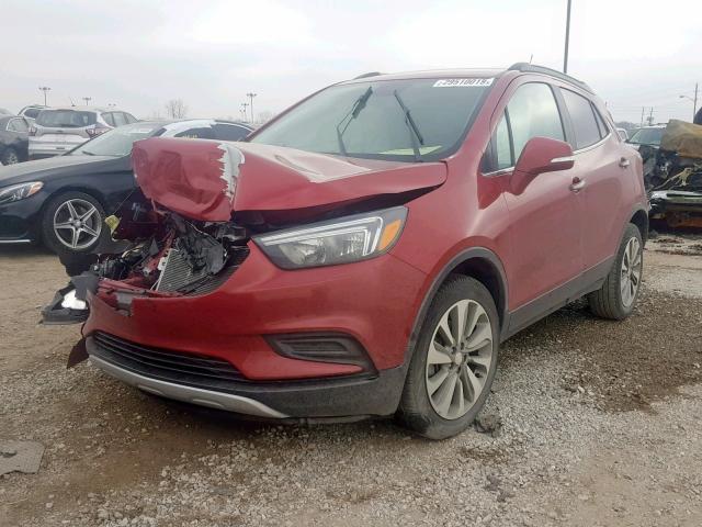 KL4CJASB0JB519726 - 2018 BUICK ENCORE PRE RED photo 2