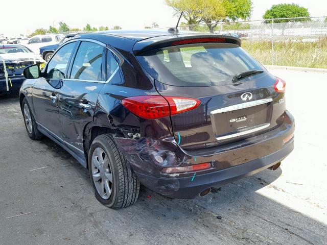 JNKAJ09F48M351036 - 2008 INFINITI EX35 BASE BROWN photo 3