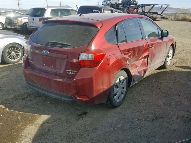 JF1GPAA61CG202589 - 2012 SUBARU IMPREZA RED photo 4