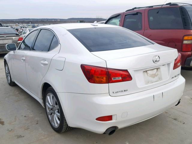 JTHCK262272011851 - 2007 LEXUS IS 250 WHITE photo 3