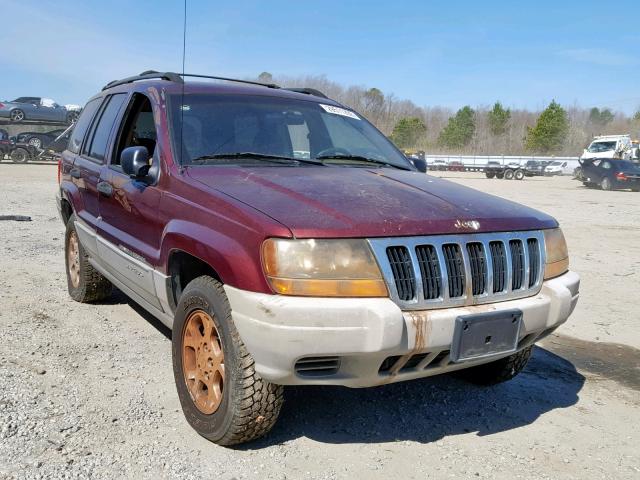 1J4G248SXYC332151 - 2000 JEEP GRAND CHER RED photo 1