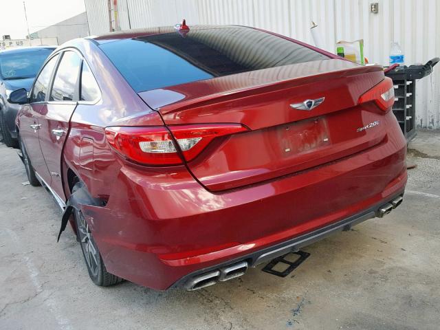 5NPE34AB8FH221068 - 2015 HYUNDAI SONATA SPO BURGUNDY photo 3