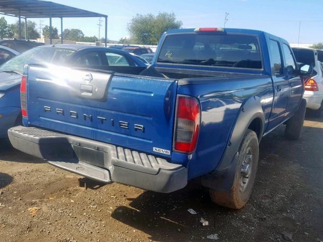 1N6ED29X72C300011 - 2002 NISSAN FRONTIER C BLUE photo 4