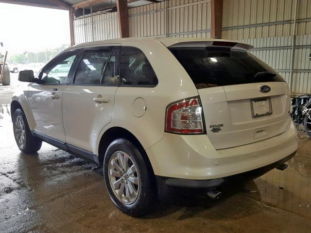 2FMDK3JC8ABB40122 - 2010 FORD EDGE SEL WHITE photo 3