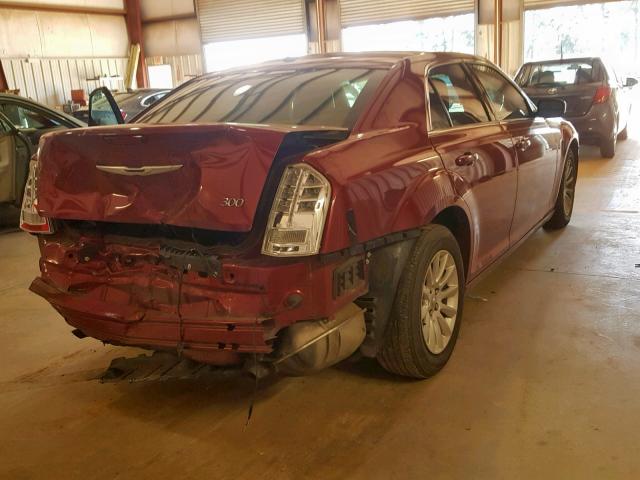 2C3CCAAG5EH124410 - 2014 CHRYSLER 300 RED photo 4