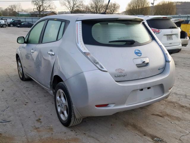 JN1AZ0CPXCT025772 - 2012 NISSAN LEAF SV SILVER photo 3