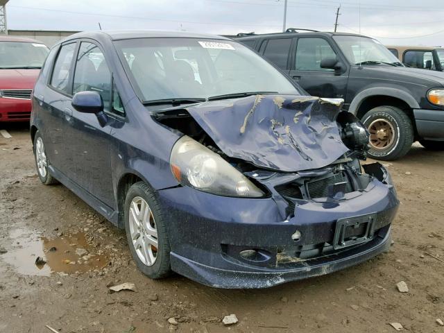 JHMGD37628S063999 - 2008 HONDA FIT SPORT BLUE photo 1