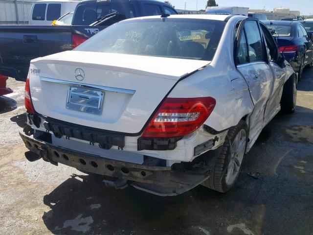 WDDGF4HB7EG194153 - 2014 MERCEDES-BENZ C 250 WHITE photo 4