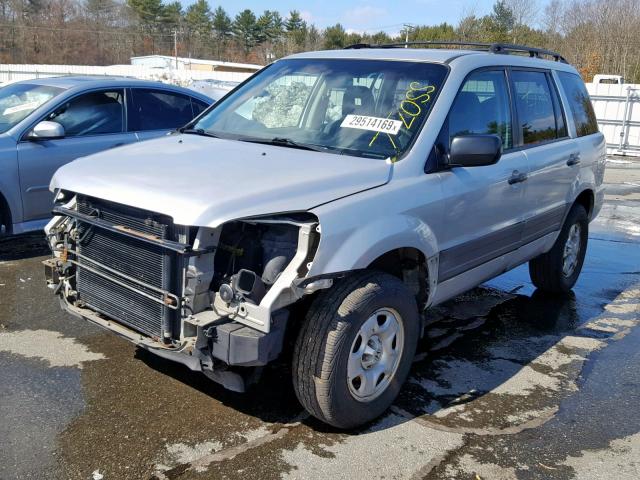 2HKYF18103H620133 - 2003 HONDA PILOT LX SILVER photo 2