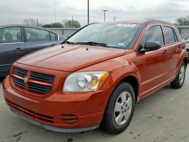 1B3HB28C19D156014 - 2009 DODGE CALIBER SE ORANGE photo 2