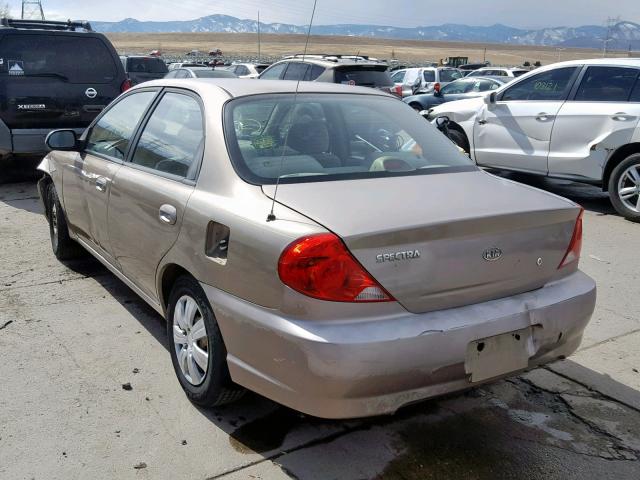 KNAFB121325115419 - 2002 KIA SPECTRA BA BROWN photo 3