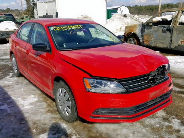 3VW2K7AJ3FM327465 - 2015 VOLKSWAGEN JETTA BASE RED photo 1