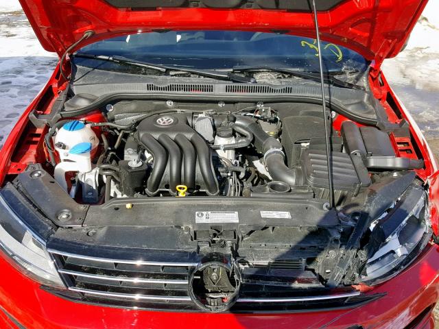 3VW2K7AJ3FM327465 - 2015 VOLKSWAGEN JETTA BASE RED photo 7