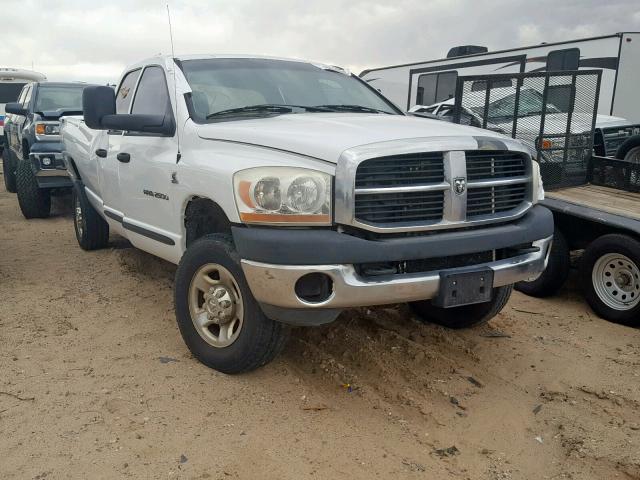 3D7KS28C46G191512 - 2006 DODGE RAM 2500 S WHITE photo 1