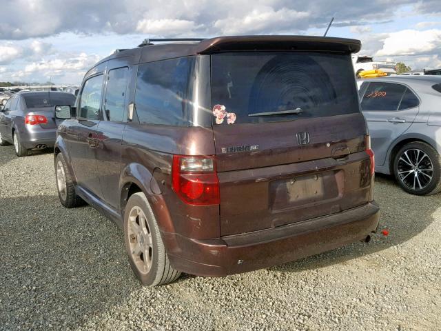 5J6YH17987L004290 - 2007 HONDA ELEMENT SC MAROON photo 3