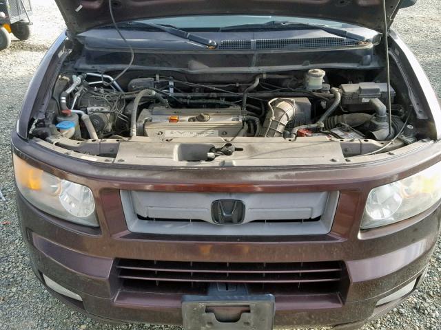 5J6YH17987L004290 - 2007 HONDA ELEMENT SC MAROON photo 7