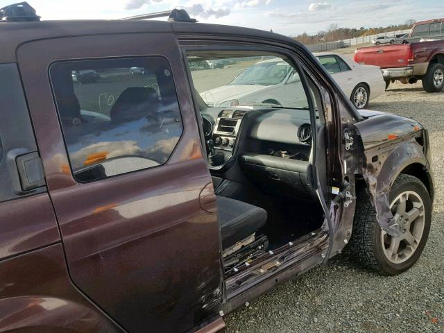 5J6YH17987L004290 - 2007 HONDA ELEMENT SC MAROON photo 9