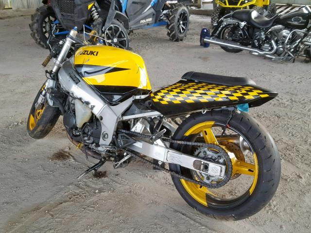 JS1GR7HA332100400 - 2003 SUZUKI GSX-R750 YELLOW photo 3