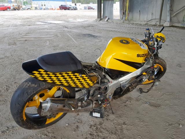 JS1GR7HA332100400 - 2003 SUZUKI GSX-R750 YELLOW photo 4