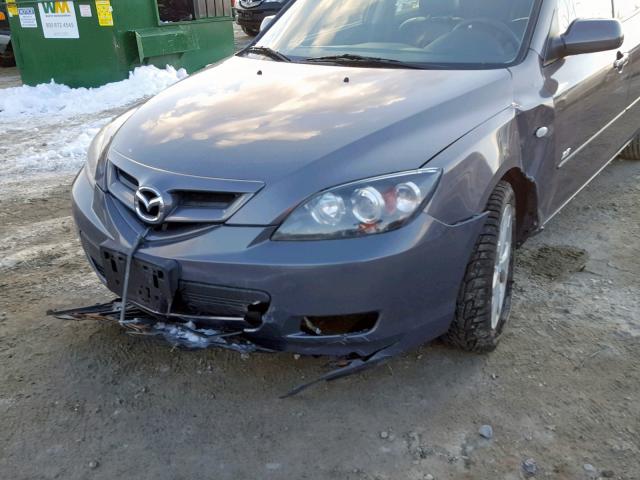 JM1BK344X71692869 - 2007 MAZDA 3 HATCHBAC GRAY photo 9