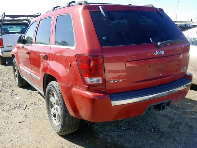 1J4HR58285C677499 - 2005 JEEP GRAND CHER RED photo 3