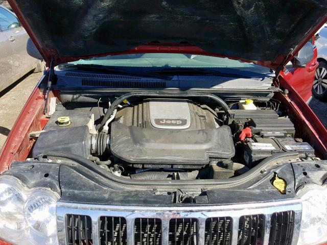 1J4HR58285C677499 - 2005 JEEP GRAND CHER RED photo 7