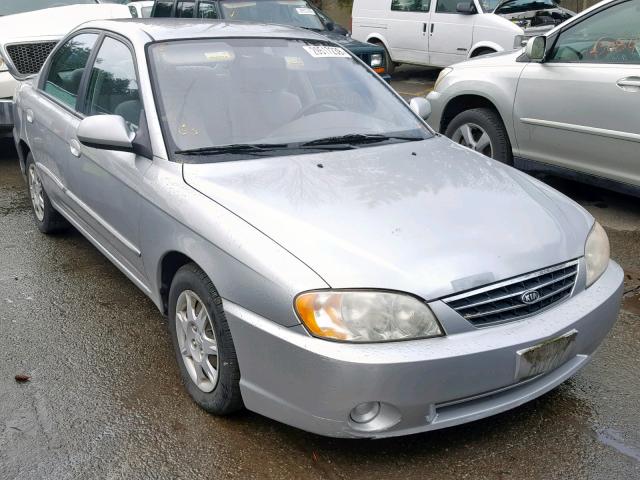 KNAFB121045307593 - 2004 KIA SPECTRA BA SILVER photo 1