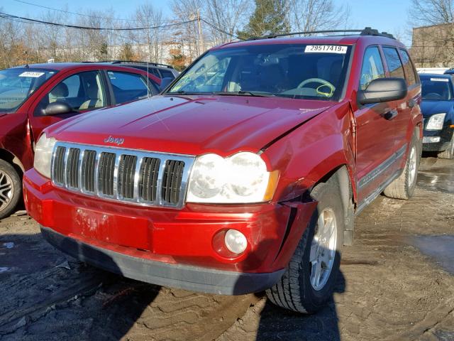 1J4GR48K65C553320 - 2005 JEEP GRAND CHER RED photo 2