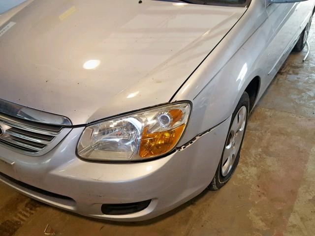 KNAFE121875394395 - 2007 KIA SPECTRA EX SILVER photo 9