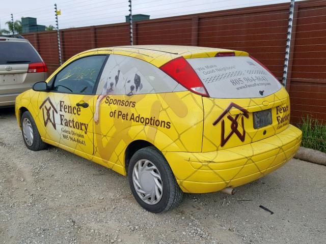 1FAFP31N87W200946 - 2007 FORD FOCUS ZX3 YELLOW photo 3