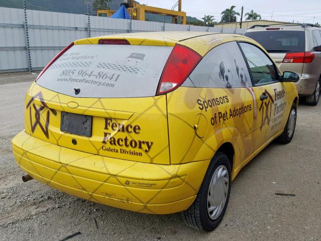 1FAFP31N87W200946 - 2007 FORD FOCUS ZX3 YELLOW photo 4