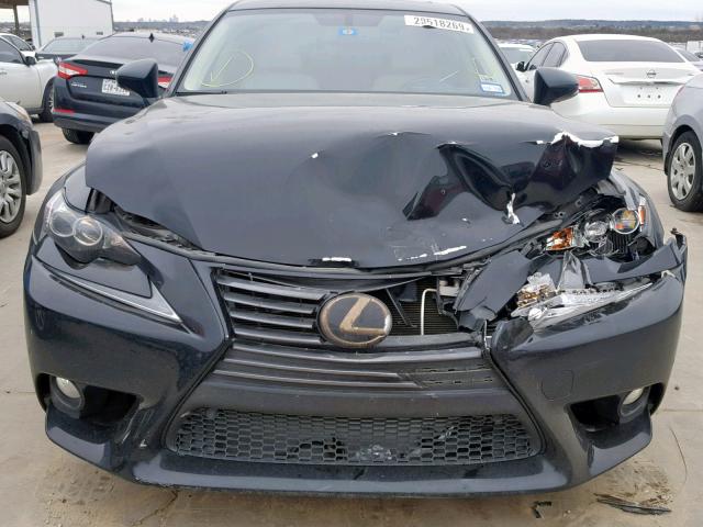 JTHBF1D21E5033316 - 2014 LEXUS IS 250 BLACK photo 7