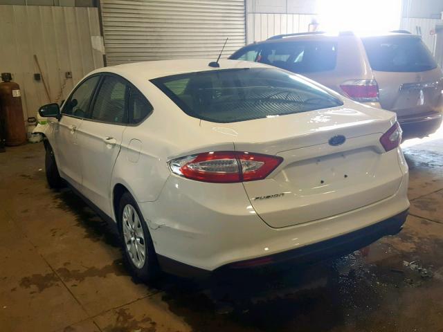 3FA6P0G76ER344731 - 2014 FORD FUSION S WHITE photo 3