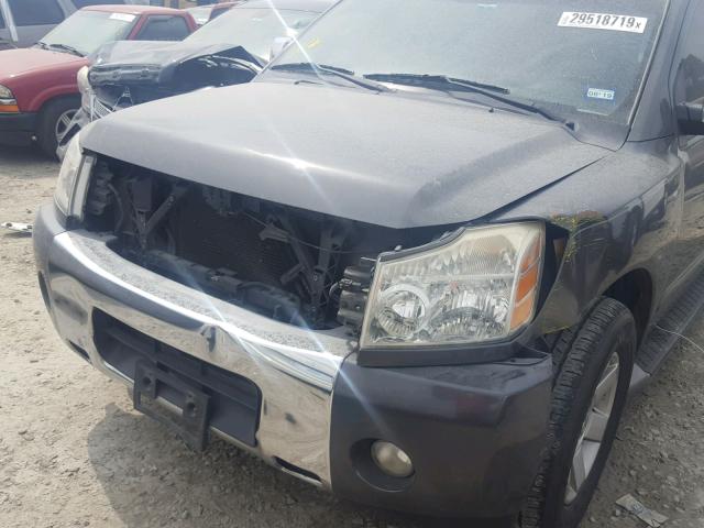 5N1AA08A54N743577 - 2004 NISSAN ARMADA SE GRAY photo 9