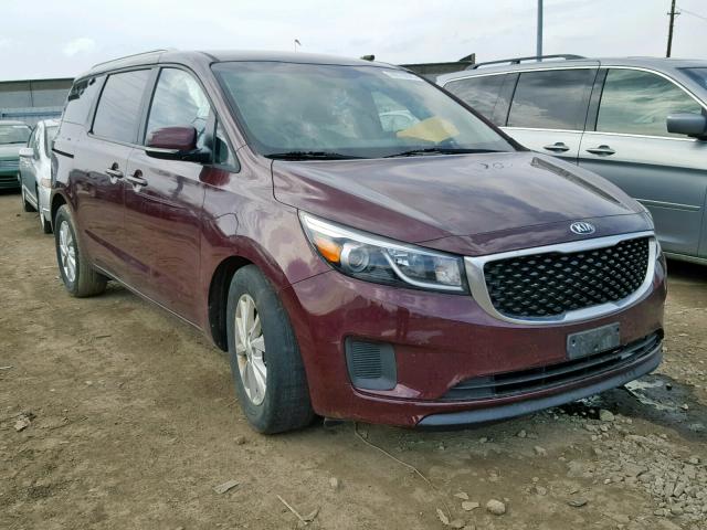 KNDMB5C16G6143300 - 2016 KIA SEDONA LX BURGUNDY photo 1