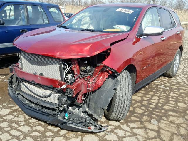 2GNAXJEV7J6262754 - 2018 CHEVROLET EQUINOX LT BURGUNDY photo 2