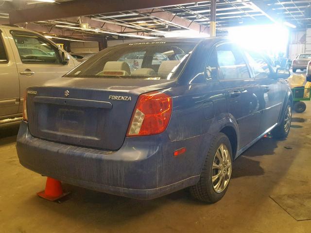 KL5JD56Z26K318426 - 2006 SUZUKI FORENZA BLUE photo 4