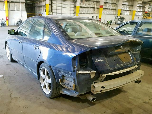 4S3BL626267218848 - 2006 SUBARU LEGACY 2.5 BLUE photo 3