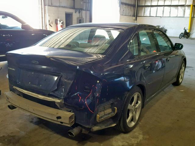 4S3BL626267218848 - 2006 SUBARU LEGACY 2.5 BLUE photo 4