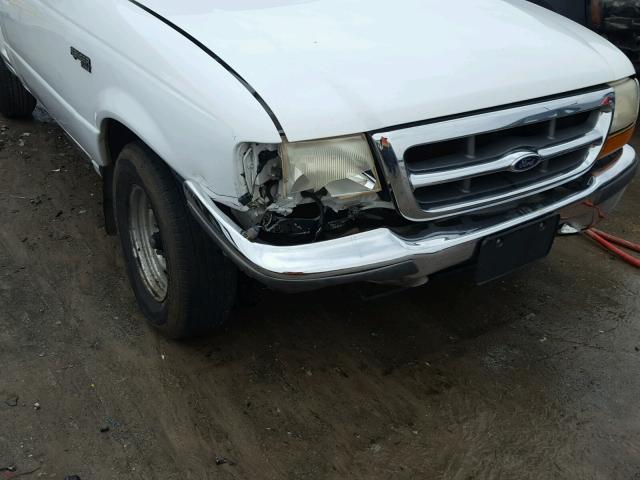 1FTYR10C9XPA41611 - 1999 FORD RANGER WHITE photo 9