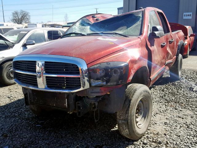 3D7KS28C56G278514 - 2006 DODGE RAM 2500 S RED photo 2