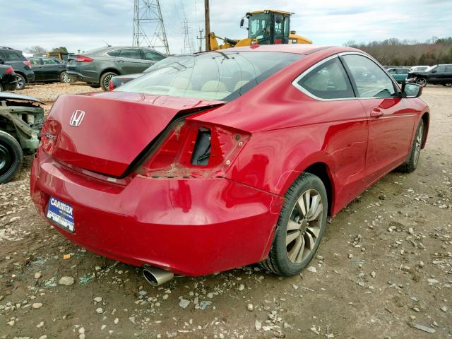 1HGCS128X9A007692 - 2009 HONDA ACCORD EXL RED photo 4