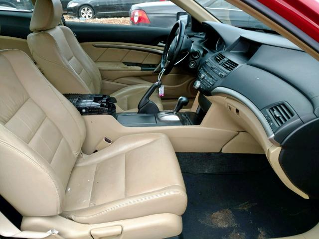 1HGCS128X9A007692 - 2009 HONDA ACCORD EXL RED photo 5