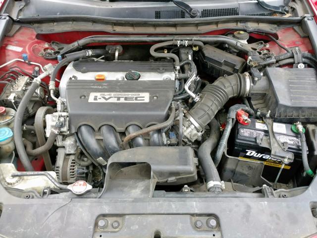 1HGCS128X9A007692 - 2009 HONDA ACCORD EXL RED photo 7