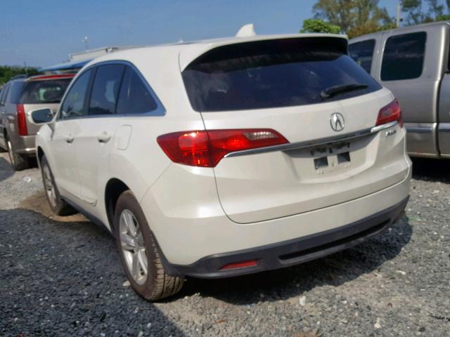 5J8TB3H36EL001796 - 2014 ACURA RDX WHITE photo 3